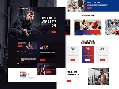 Active Fitness Dribble fitness gym photoshop ui web design