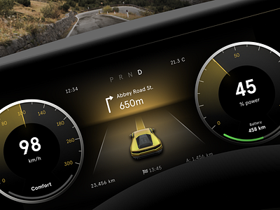 Automotive HMI Design Concept automotive automotive design car dashboard design ui