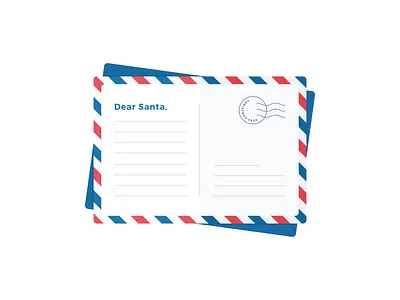 Day 358 - 366 Days of Illustration Challenge - MintSwift christmas christmas 2020 digital illustration flat design flat illustration flatdesign illustration illustrations illustrator letter to santa mintswift postcard santa santa claus stamp vector vector illustration vintage vintage postcard xmas