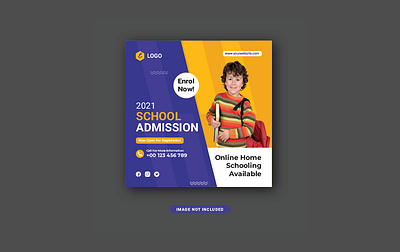 Back To School Facebook & Instagram Post Template abstract admission back back to school banner business design flyer illustration learn modern post poster promotion registration school flyer social study template vector