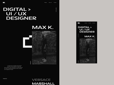 MaxK. — Portfolio 2020 app design flat minimal typogaphy typography ui ux web website