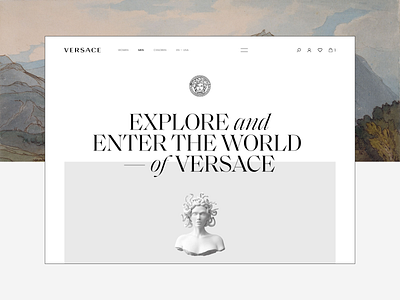 VERSACE — website redesign app design flat minimal typogaphy typography ui ux web website