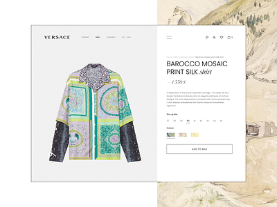 VERSACE — website redesign app design flat minimal typogaphy typography ui ux web website