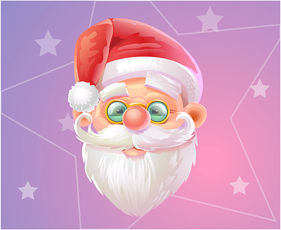 Sants claus christmas gradient illustraion santaclaus vector