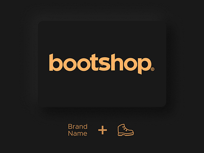 bootshop - Logo Design adobe illustrator adobe photoshop boots brand design brand identity branding figma logo logo design luxury minimal minimalism minimalist minimalist logo minimalistic neumorphic design neumorphism shoes typography typography logo