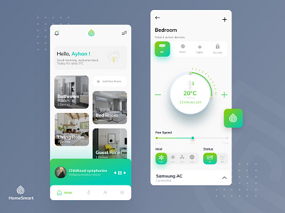 Smart Home App UI Design cartoon character design illustration art logo ui ui design ux vector website design