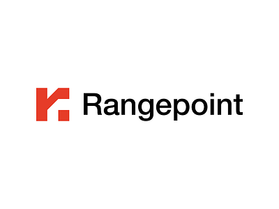 Rangepoint branding house letter r logo design point real estate