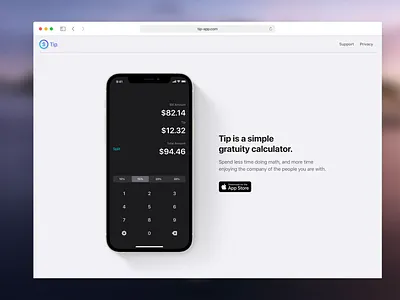 Tip App Website app ios tip calculator
