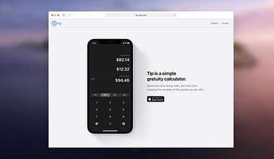 Tip App Website app ios tip calculator
