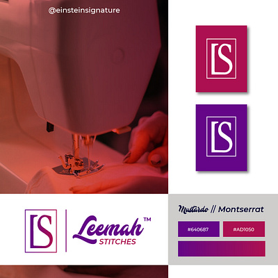 Leemah Stitches brand branding design graphic design illustration logo