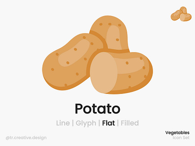 Potato Icon Flat Style icon icon design illustration market