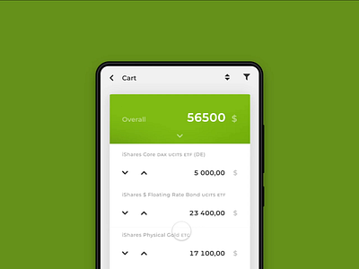 Investment Funds Wallet animation finance app fintech micro interaction protopie ui wallet