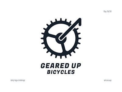 Daily Logo Challenge Day 24 bicycle bicycle logo bicycle shop bicycle shop logo bicycleshop daily logo challenge dailylogochallenge day24 gear geared up gearedup logo logo designer shop logo