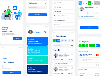 Sanar UI app design arabic arabic app booking booking app doctor app doctor appointment egypt green medical app mobile app sanar ui