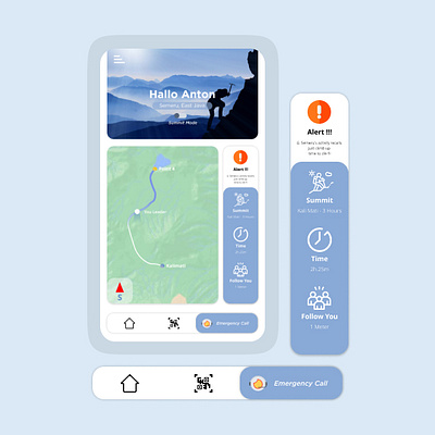 Konco Gunung Posting Sosmed 2 app design illustration minimal