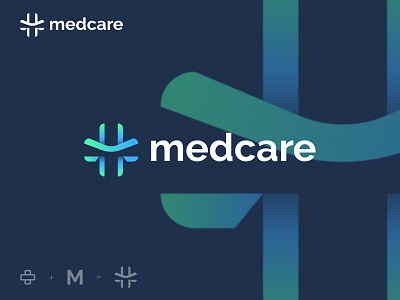 Medcare Logo Concept for Health Care app branding care covid19 cross design doctors flat health healthcare icon idenity logo logo design logomark medical minimalist modern plus vector
