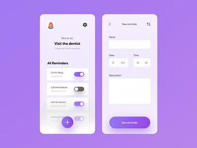 Reminder application concept alarm alarm app alarm clock app app design application design reminder reminder app task task list task management task manager tasks ui uidesign