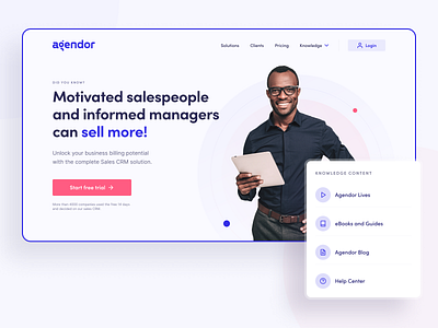 Agendor - Hero Section daily ui design digital product flat hero hero section home page home page ui icon landing page landingpage minimal product typography ui vector web