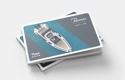 Ranieri International Catalogue boat boat logo boating boats brand design mock up premium premium mockup summer yacht yacht club yachting