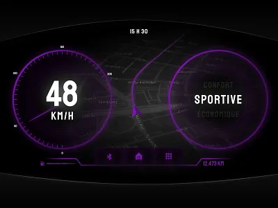 Daily UI #34 - Car Interface auto automobile car daily 100 challenge daily ui design interface purple ui ui design uiux vehicule
