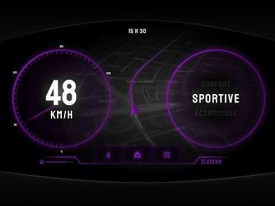 Daily UI #34 - Car Interface auto automobile car daily 100 challenge daily ui design interface purple ui ui design uiux vehicule