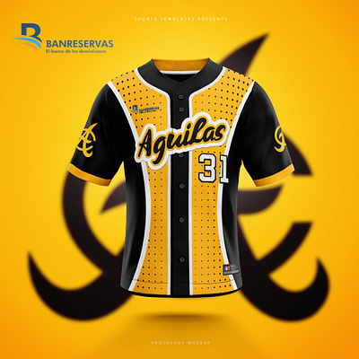 Baseball Jersey Front View Aguilas Cibaenas