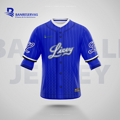 Baseball Jersey Front View Tigres del Licey