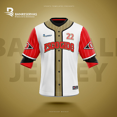 Baseball Jersey Front View Leones del Escogido