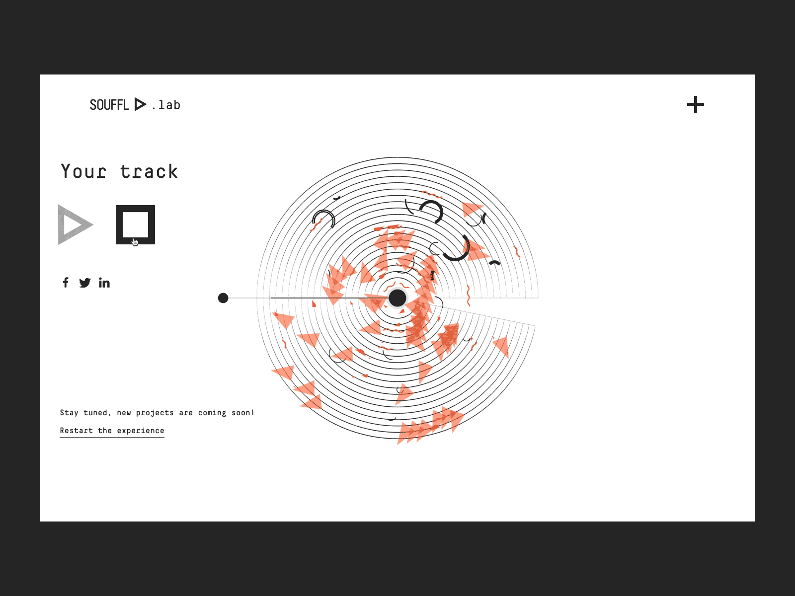 Souffl.lab - Restart the experience interactive interface motion music web