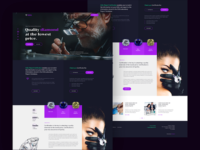 Diamond and Gemstone Laboratory Web Design UI/UX Mockup brand branding design designer designs ui ux wordpress wordpress design wordpress theme