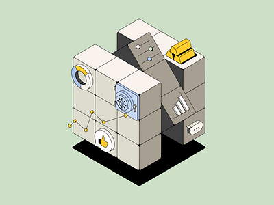 Marketing director director flat illustration isometric isometric illustration isometry marketing minimal vector web