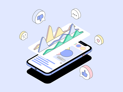 Online brand reputation management brand flat illustration isometric isometric illustration isometry management minimal reputation reputation management vector web