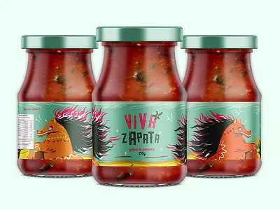 Hot Sauce | Zapata food hot illustraion label label packaging mexican packaging pepper restaurant sauce