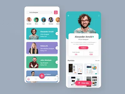 Designer Finding App app app design design figma minimal mobile app ui uidesign uiux ux
