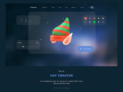 Hat design application adobe xd application application ui challenge christmas creator interface online creator ui ui challenge uiux ux