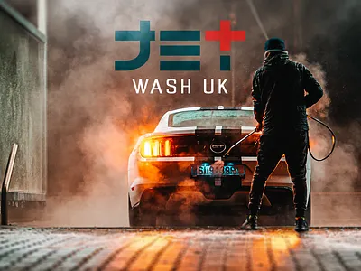 Jet wash UK Logo blue cars jet red uk union jack wash washing machine