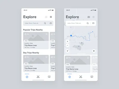 Paddl - Wireframe - Explore app interface paddle product ui ux
