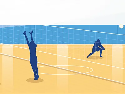 Volleyball Illustration branding gym illustration indoor indoor gym indoors shine sport sports sports design sportswear vector volleyball