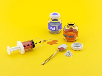 Prepping for next project 3d art 3d artist animation art direction artist blender branding composing concept art illustration illustrator medical medical app medicine medicine app mobile app syringe ui ui ux uiux