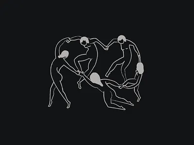 Dance (inspired by Matisse) body branding dance dancer dancers design girl illustration logo matisse woman