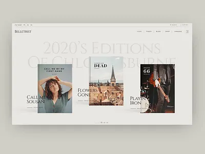 Belletrist Book Shop Home animation author blog books bookshop design novel presentation shop typography ui website writers