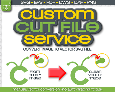 Personalized custom SVG service logo to vector files Custom cricut custom svg custom svg design custom svg file digital clipart logo to vector personalized custom vector file