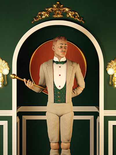 Holiday Guardian 3d 3d art 3dartist architecture blender blender3d dailyrender nutcracker render surreal