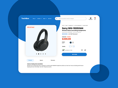 Product Page - Ecommerce - Tech ecommerce online store ui ui design uiux ux ux design uxui website website design