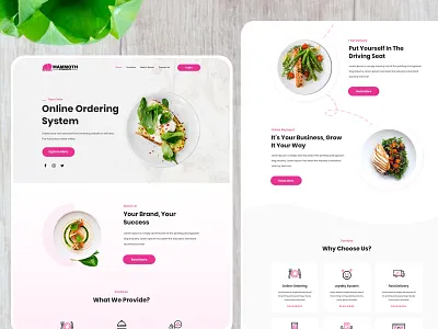 Food order website design food food delivery food landing page food order food template homepage landing page online order restaurant restaurant landing page ui ux