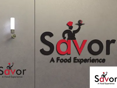 Savor logo Wall Logo Mockup branding create logo design creative creative logo design logo logo logo design logotype mnimalist modern