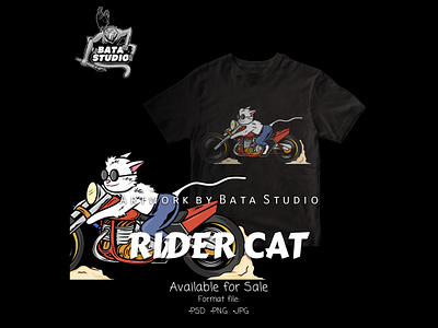 Rider Cat apparel bike cartoon cat cats clothes clothing cool illustration moto motor motorbike motorclub motorcycle motorcycles pet rider t shirt t shirt design