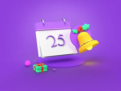 The Jingle Remainder 2020 design 3d 3d animation 3d art 3dillustration alarms calander christmas gift box holiday design illustation illustration design trendy design