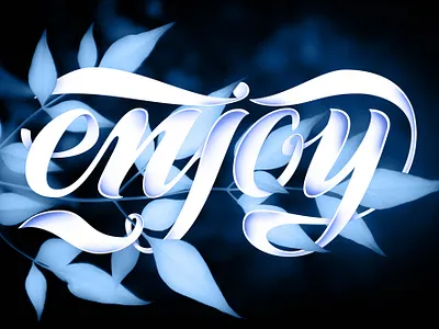 Enjoy - Lettering branding design enjoy illustration lettering logo typography ui