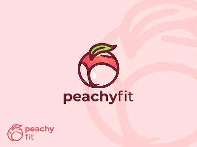 Minimalist Peachy Fit Sexy Bottom Logo Design app bottoms branding butt creative elegant fitness logo flat hot icon identity illustrator logo marketing minimalist panty peach pink sexy sexy girl